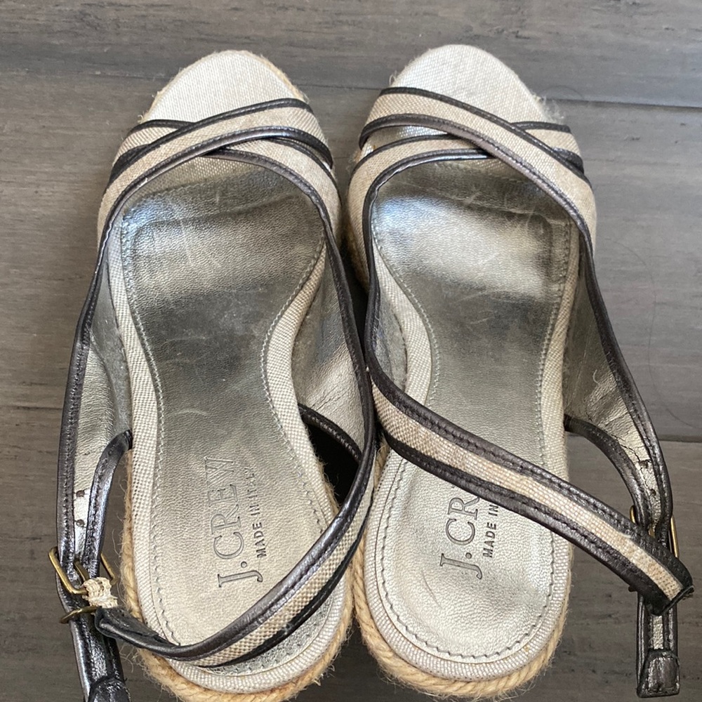 J Crew Lucaya Wedge Sandals Size 6 New w Box